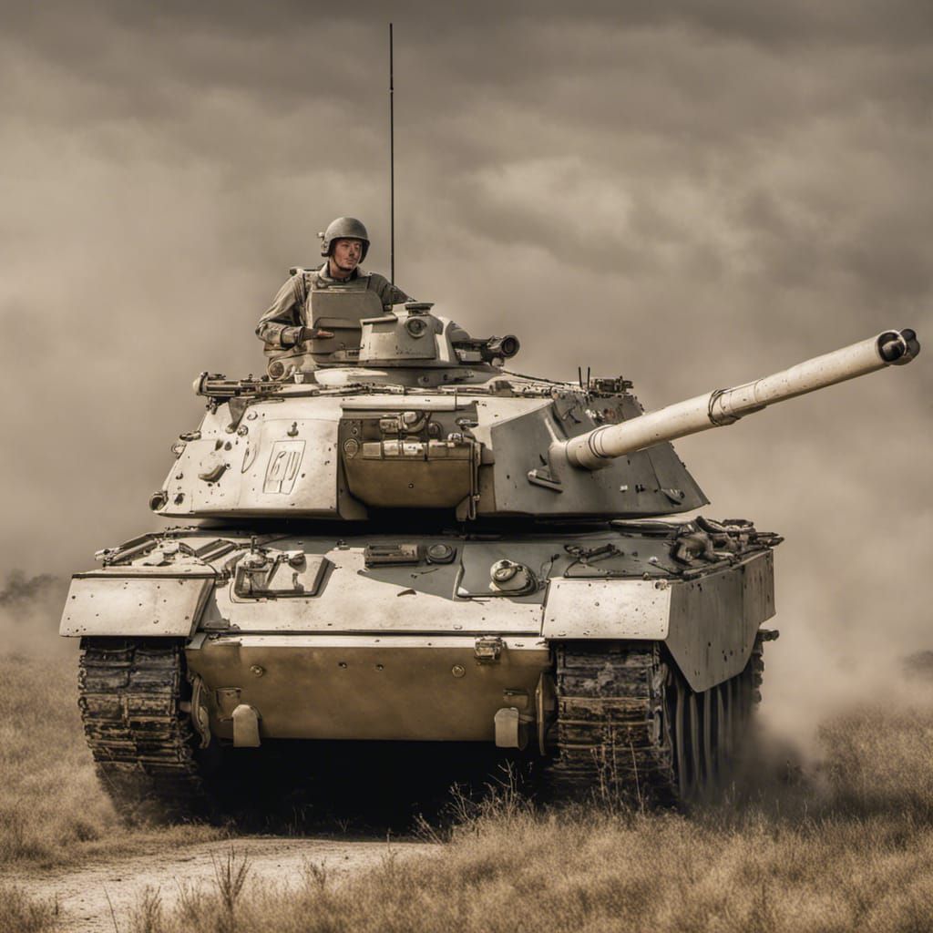 Centurion Tank Deployed in Grassy Field