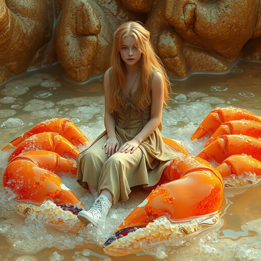 Gummy Crab Rider in Dreamlike Soda Sea