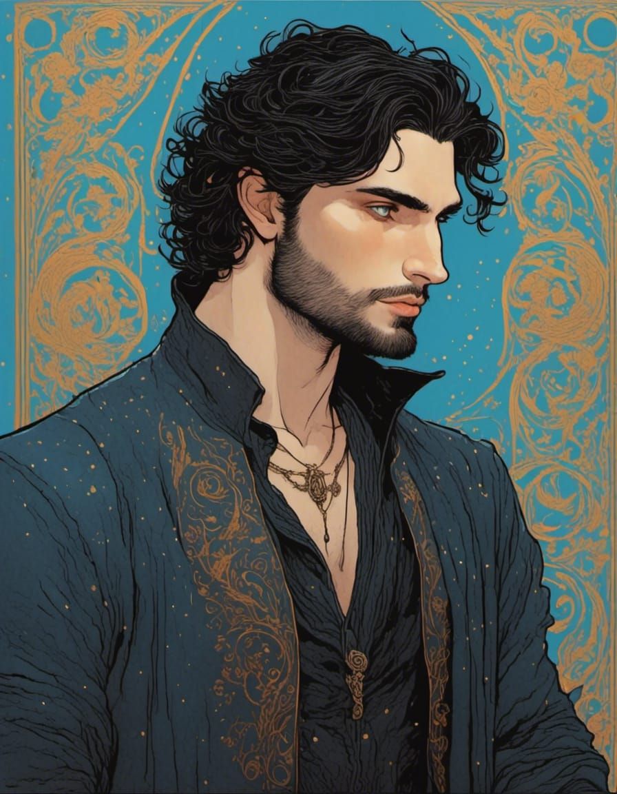 Shadowhunter Portrait in Palekh Style