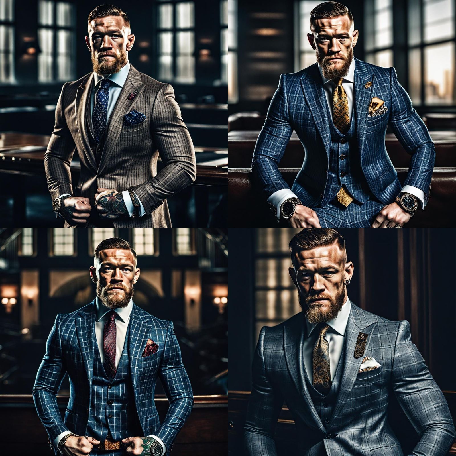 Hyperrealistic Conor McGregor Portrait in Suit