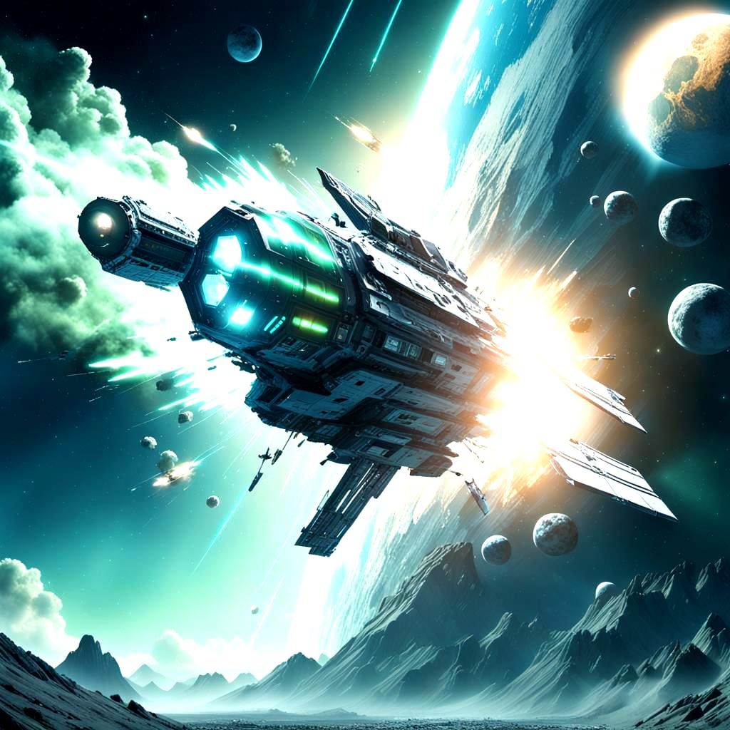 Glass Design in Time Space Sky with Blue Lighting