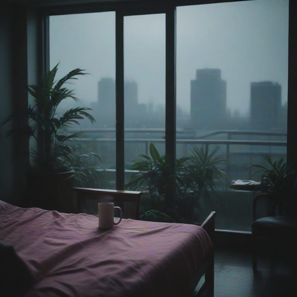 Moody Hospital Scene in Neo-Noir Style