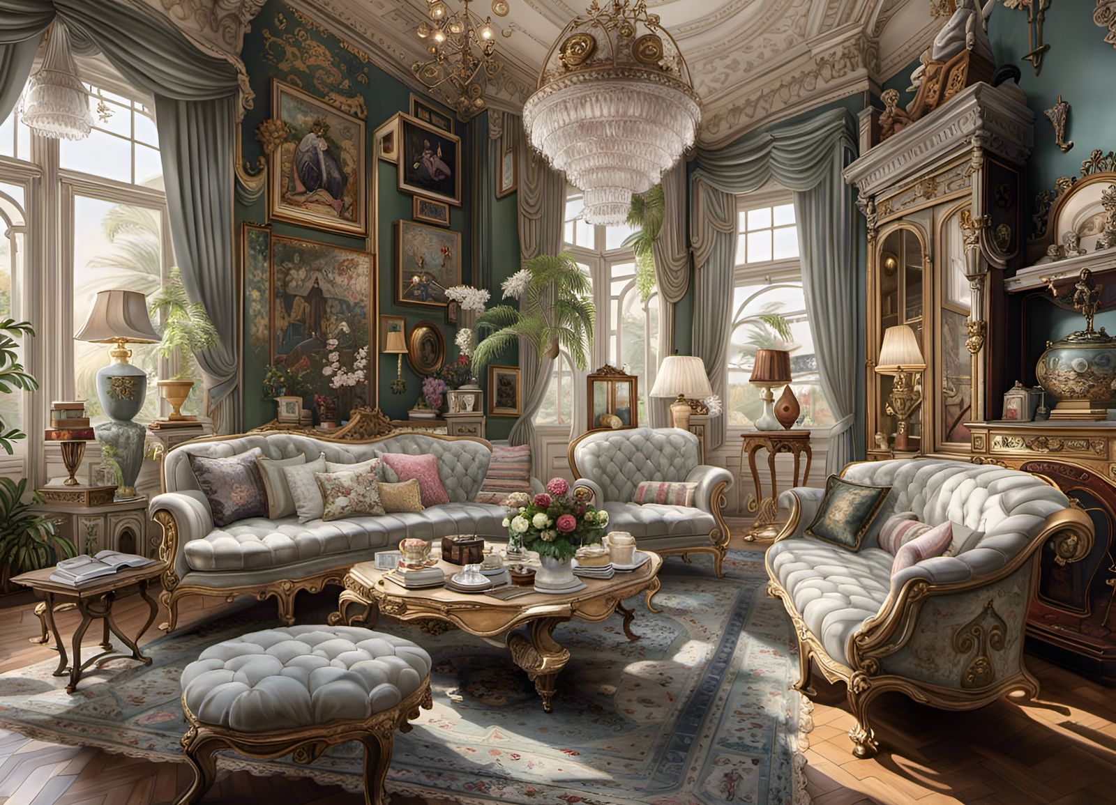 Shabby-Chic Victorian with antiques