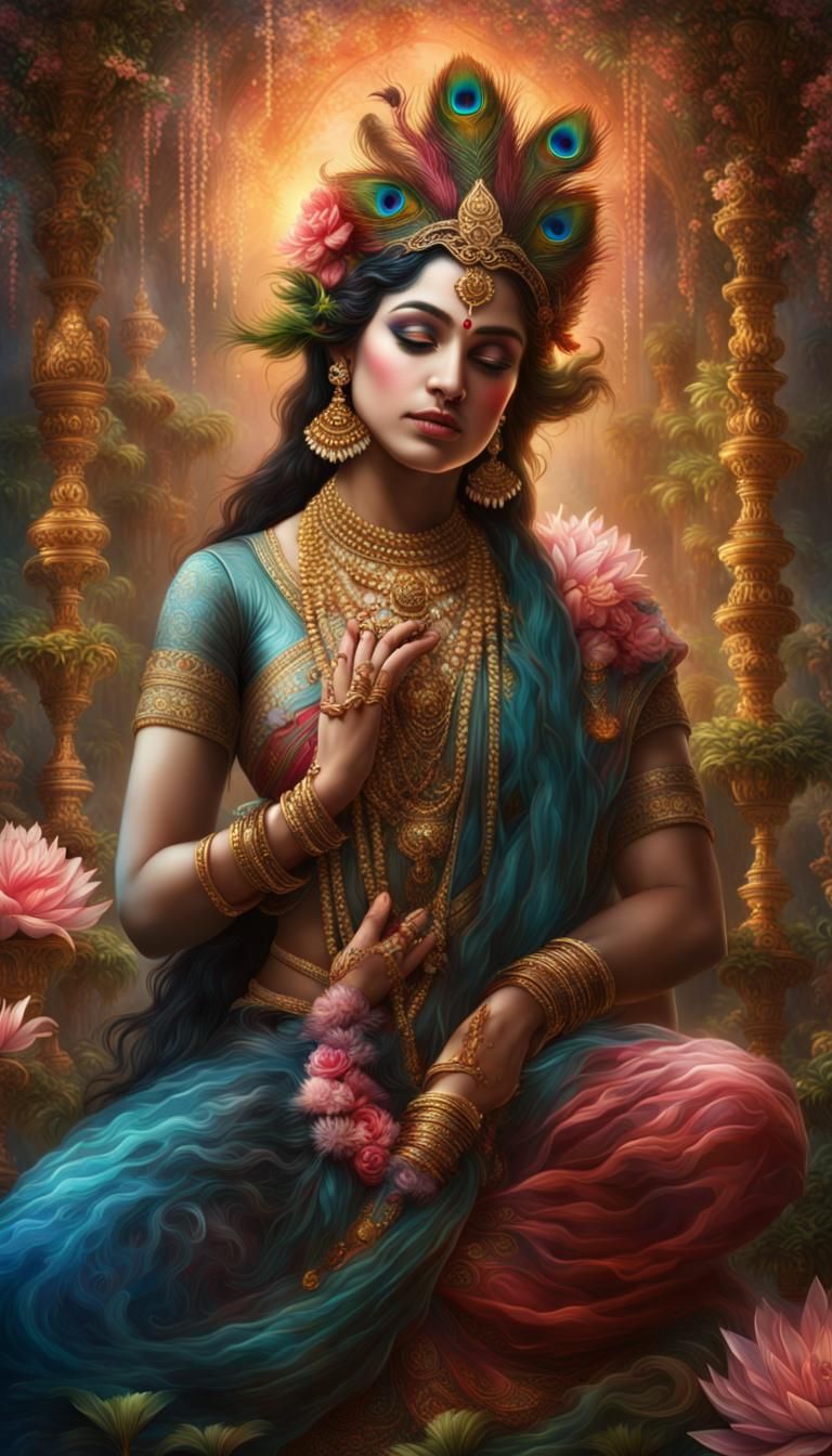 Divine Love: Radha and Krishna in Celestial Art