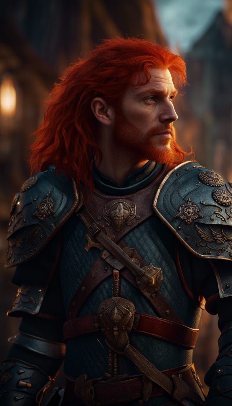 Redhead Guard in Armor: Discworld Night Watch