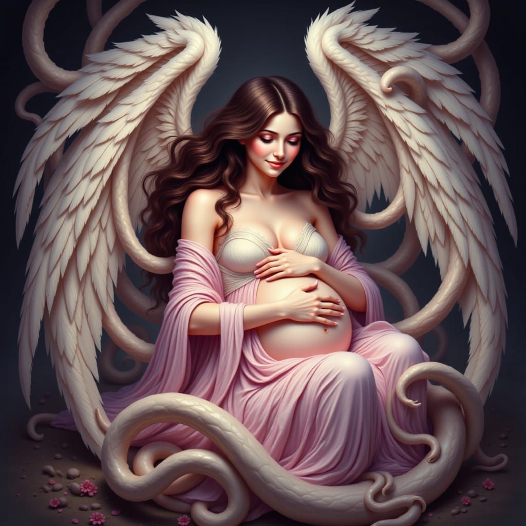 Ethereal Goddess of Fertility in a Dreamlike Realm