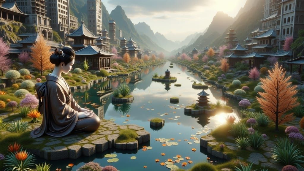 Yin-Yang Harmony in Industrial Oasis