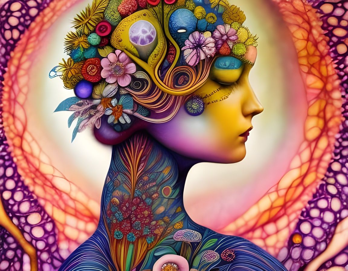 Surreal Dragonfly Hybrid in Warped Forest