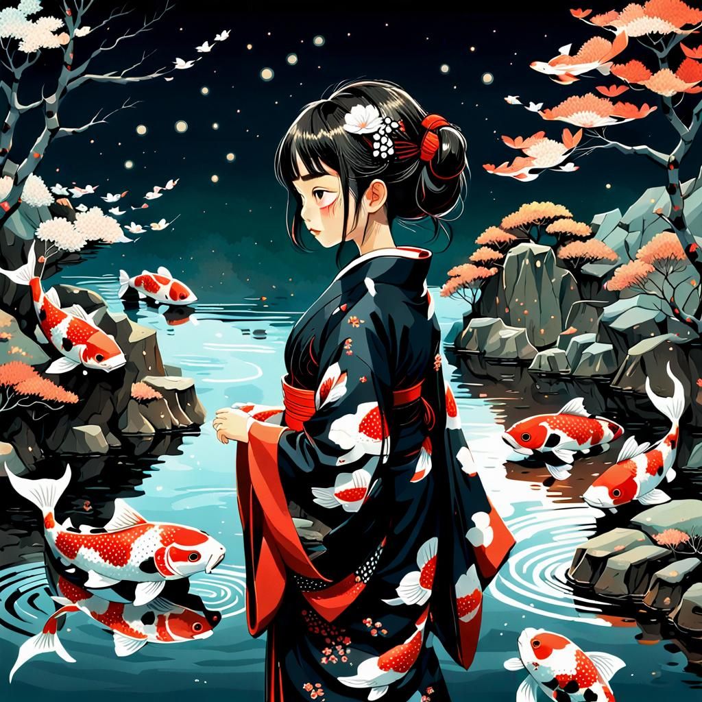 Hiperrealismo nocturno de Victo Ngai con luciérnagas en el l...