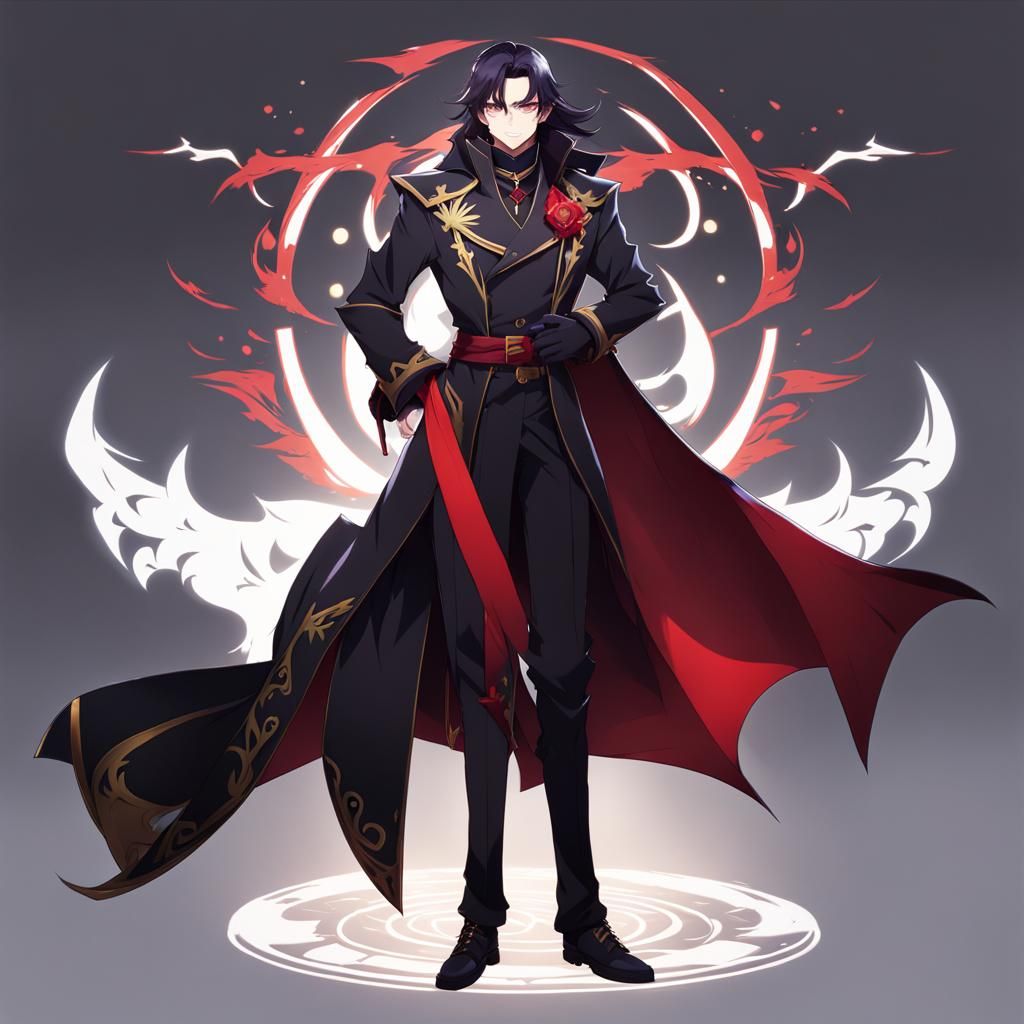 Anime Style Vampire Boy Character Design