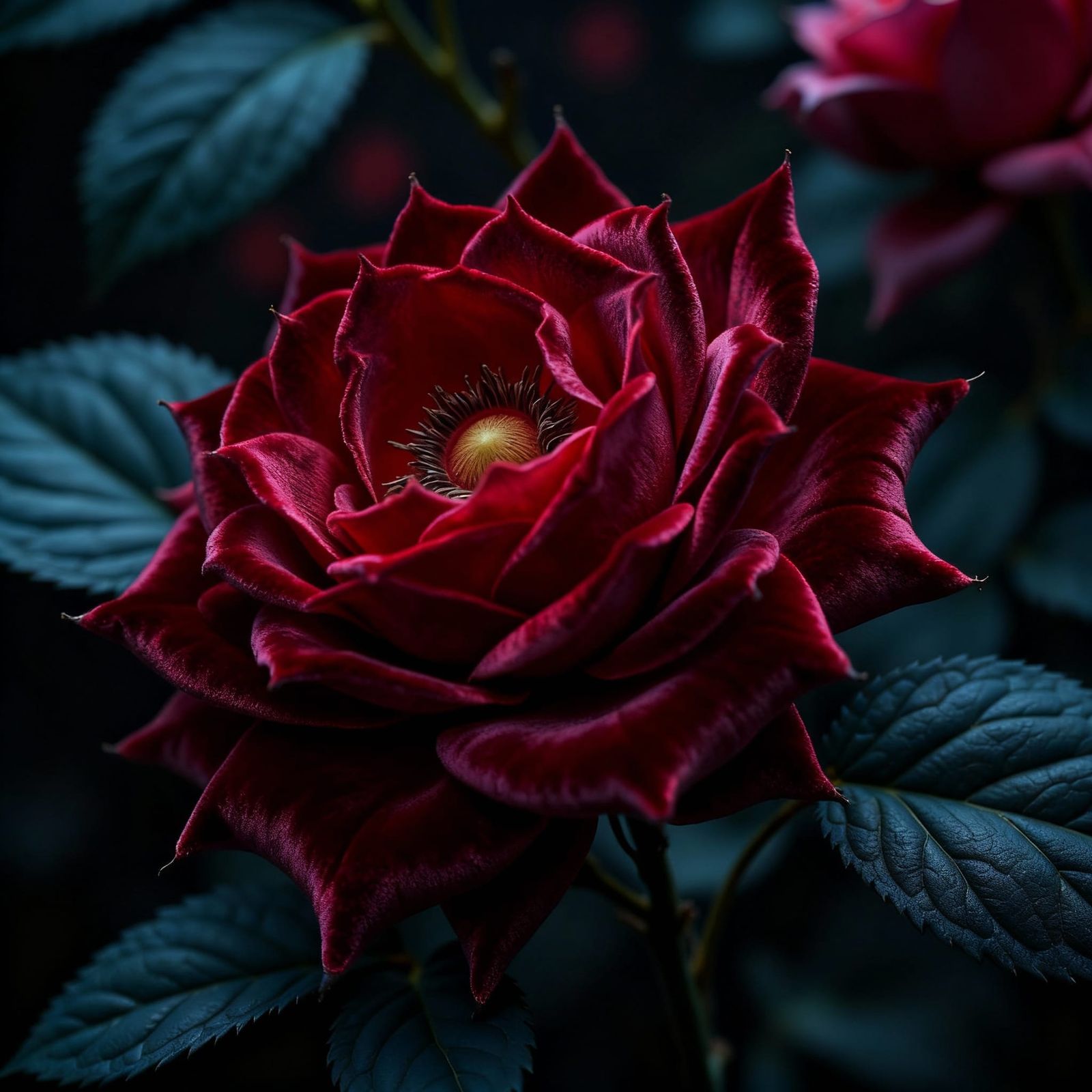 Deep Red Velvet Flower in High Definition