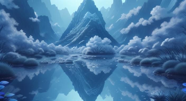 Recursive World Mirrored in Crystal River