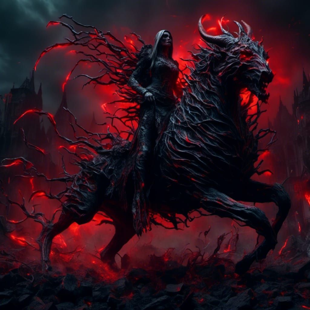 Hyperrealistic Banshee with Dark Power in Matte Painting Sty...