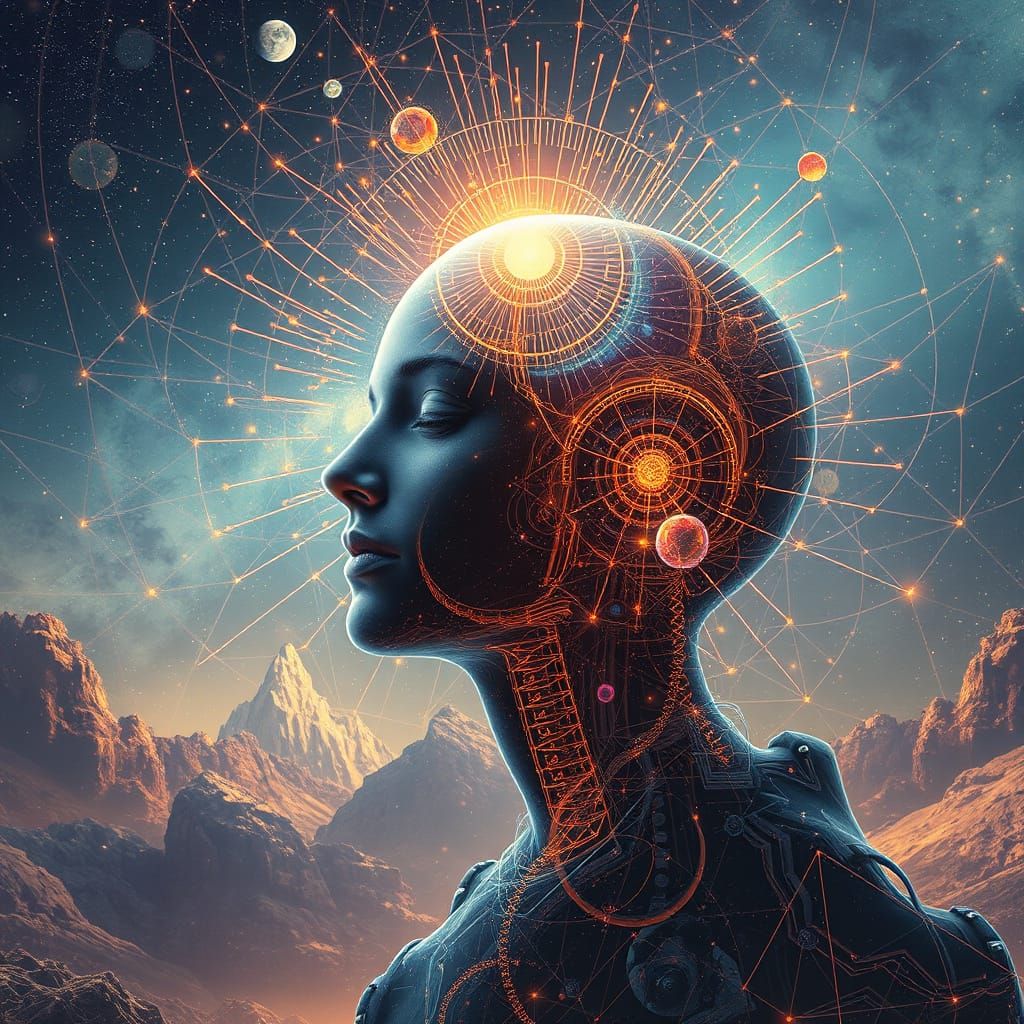 Cosmic Machine Mind in Vibrant Astral Holography