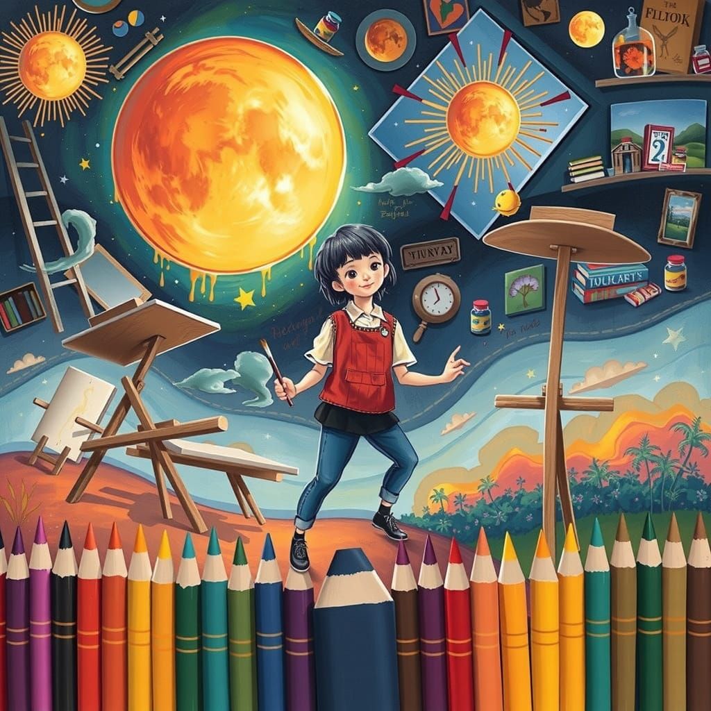 Warm Cozy Art Studio in Nostalgic Americana Style