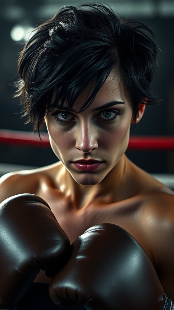 Athletic Beauty in the Boxing Ring