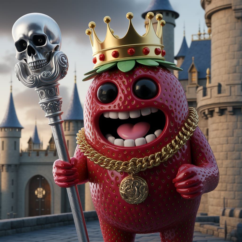 Mysterious Golden Knight in a Castle