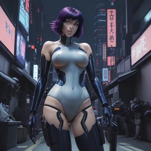 I dreamed of being MOTOKO KUSANAGI,wearing my cyberbody skin color, in the anime Ghost in the Shell, fighting and defeat...