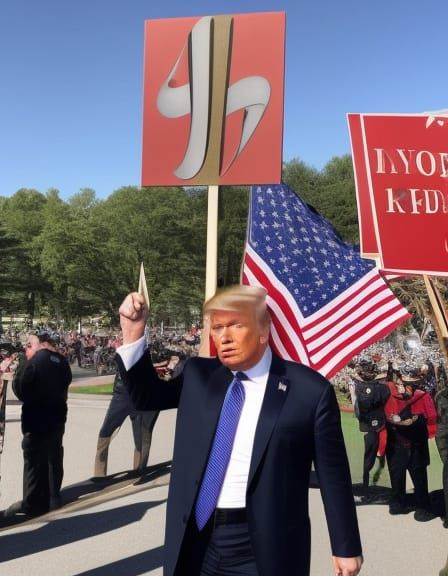 Surreal QAnon Trump Pretzel Person