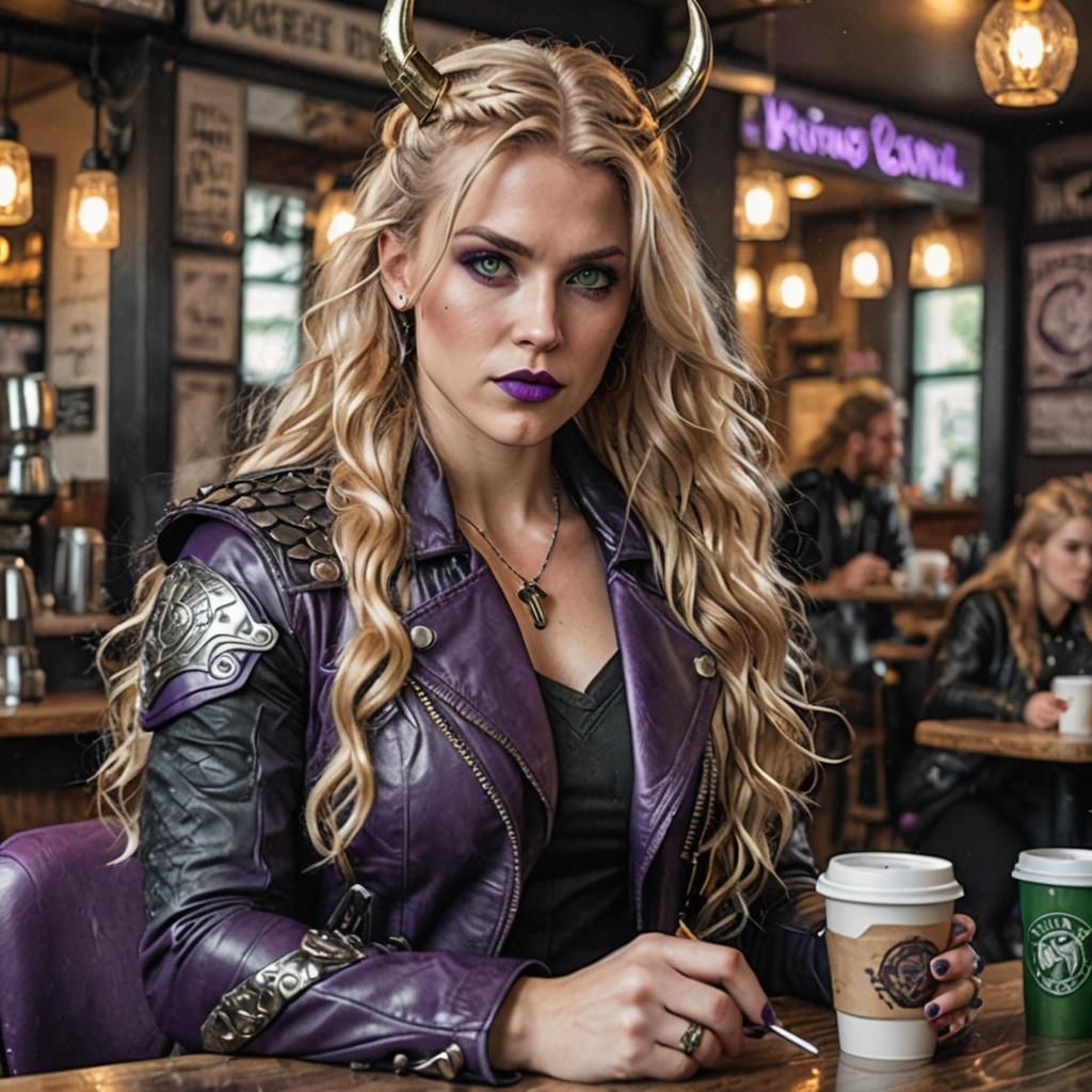 Valkyrie with Viking Features in Heavy Metal Style