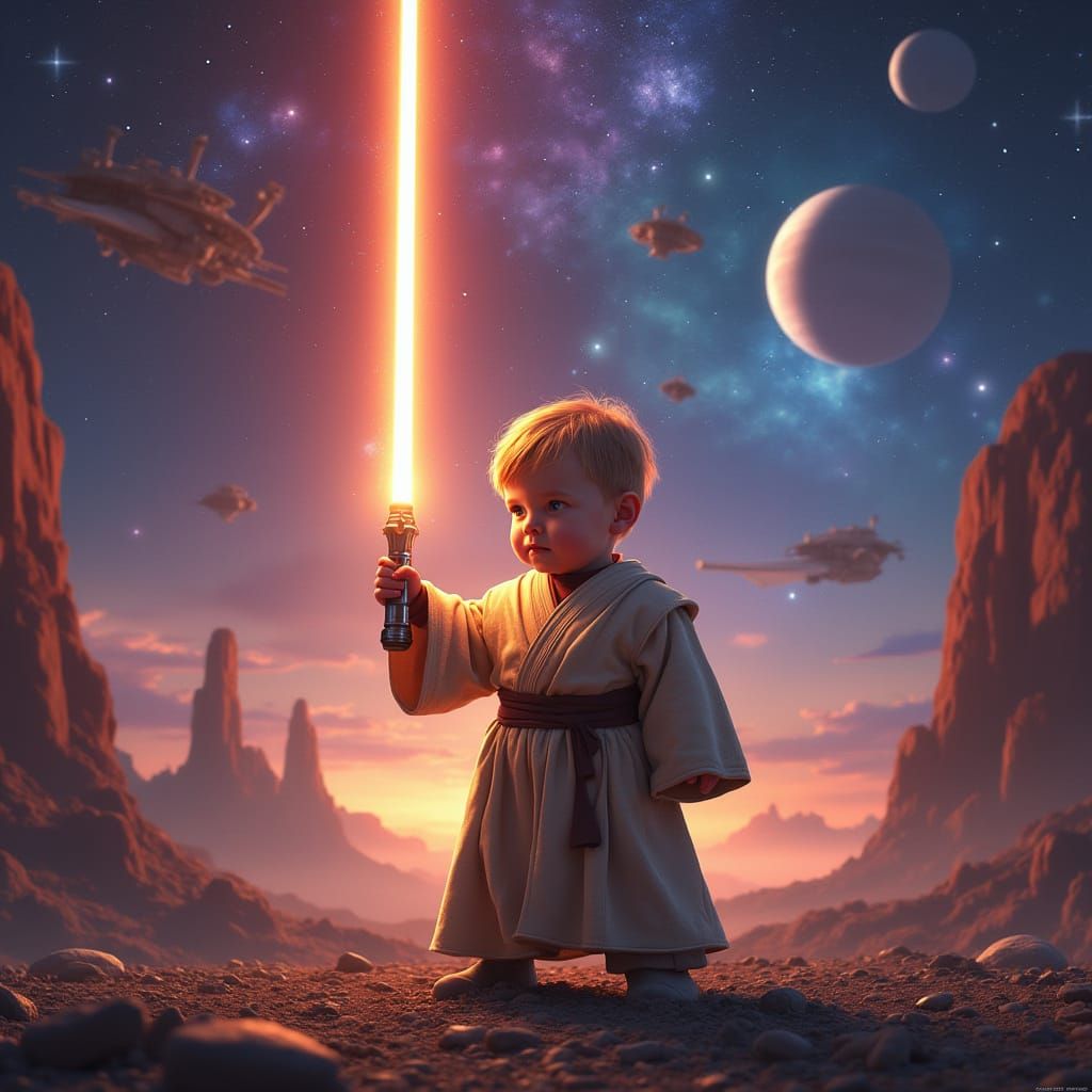 Little Jedi Boy Embarks on Epic Galactic Quest