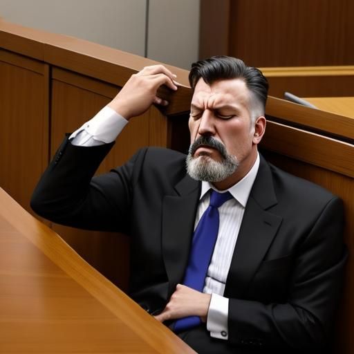 Don Snorleone Asleep in Court