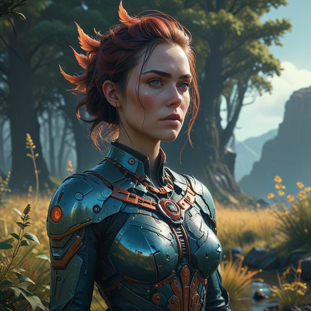 Majestic Fantasy Portrait in Soft Pastel Hues