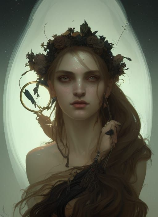 Hekate: Goddess of the Crossroads in Hyperdetailed Art