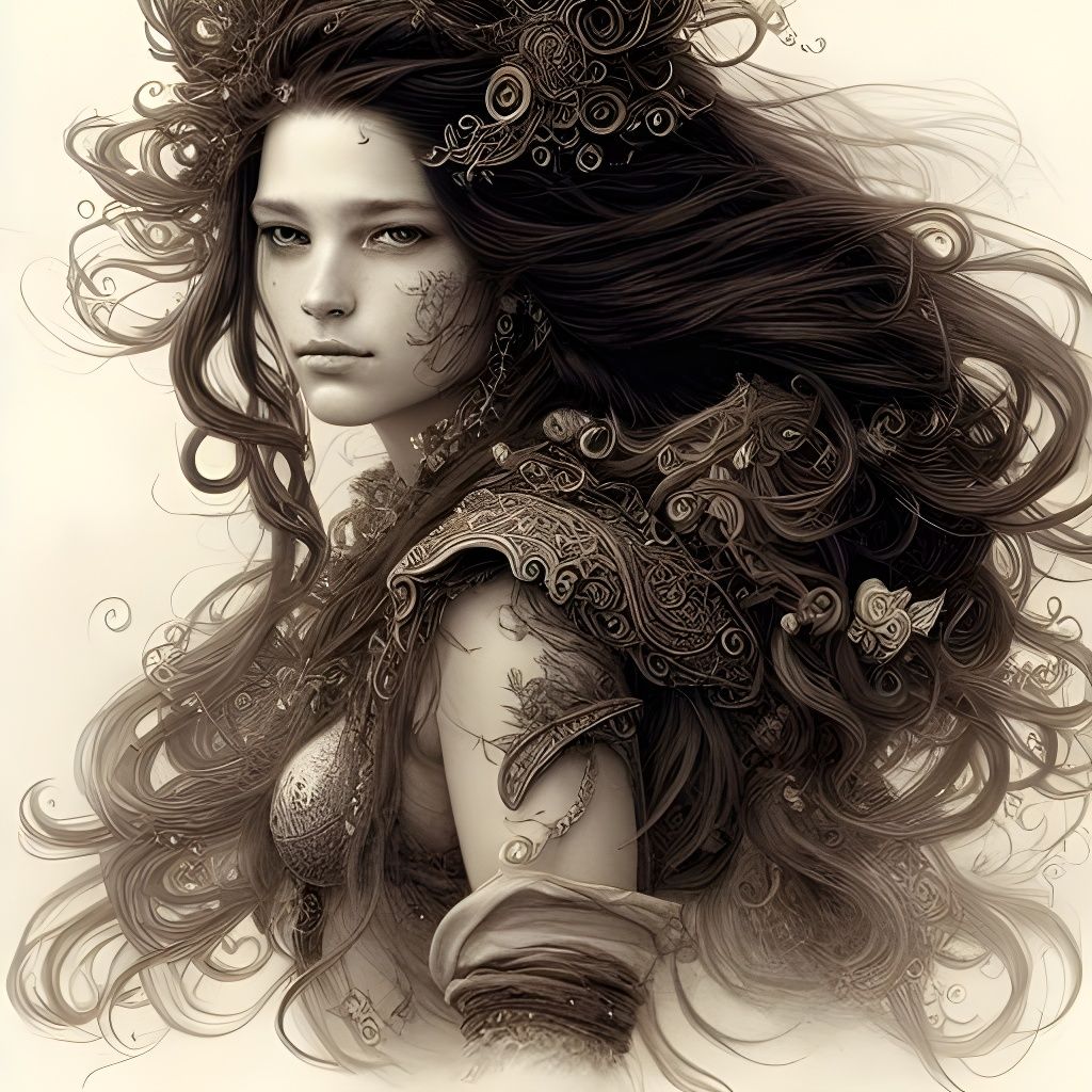 Fantasy Portrait of a Fire Pirate Captain