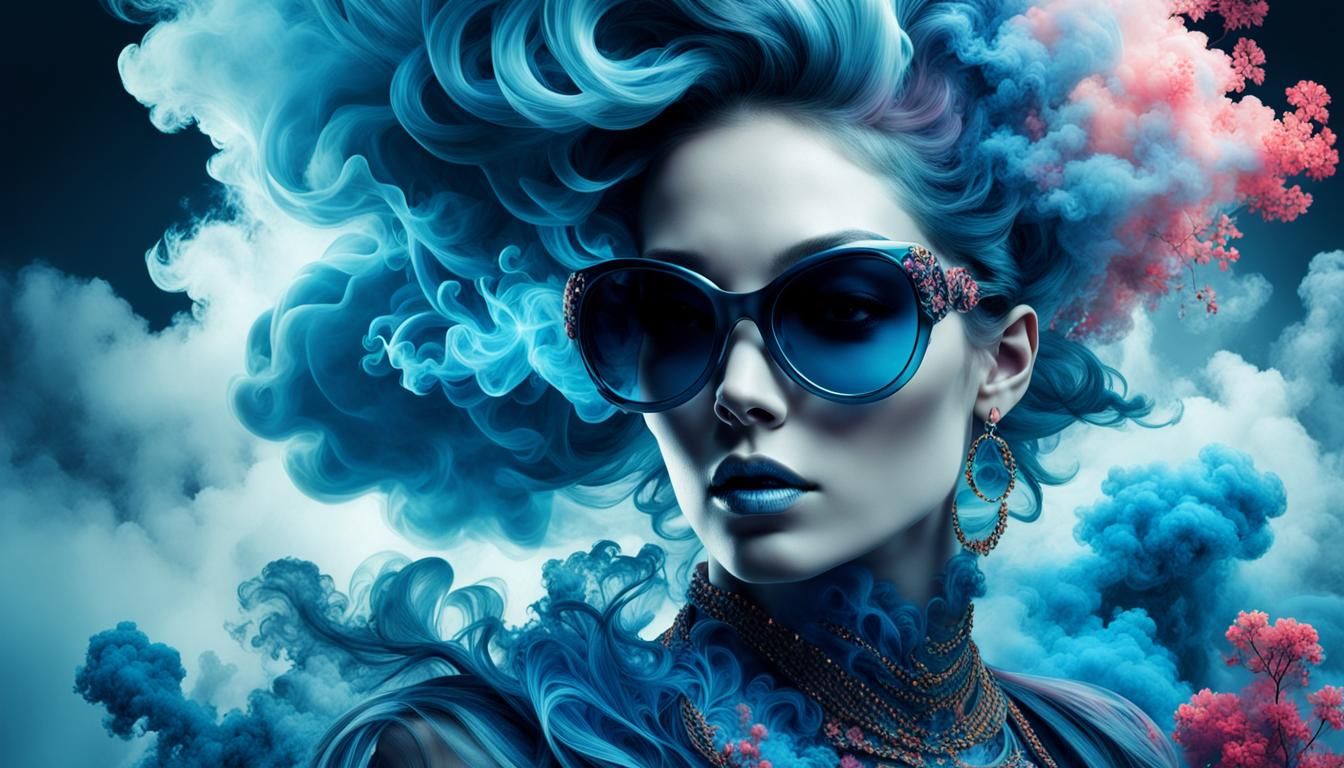 Woman in Sunglasses: Digital Airbrush Art