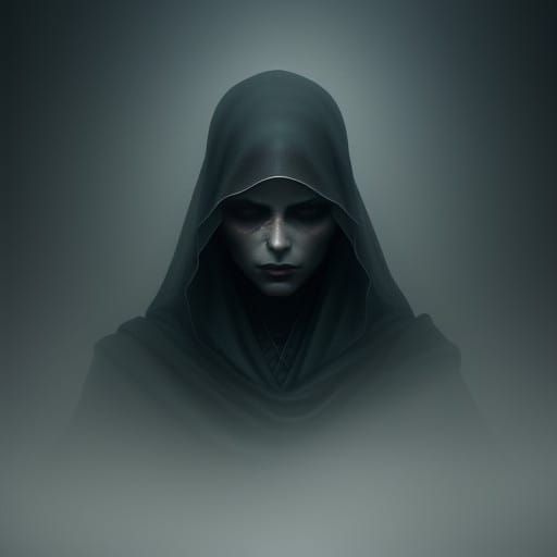 Ethereal Noir Mystique, a Futuristic, Surreal Enigma