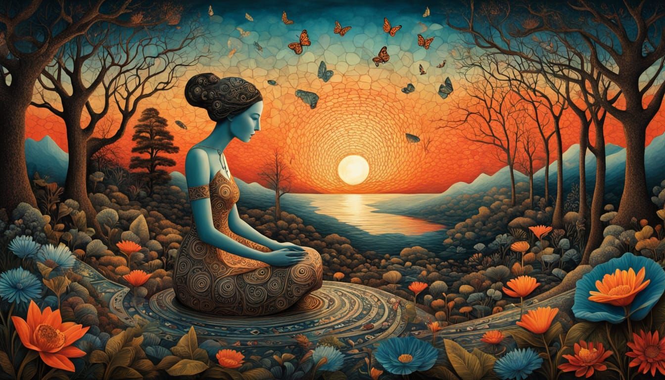 Surrealist Shaman Reassembles Shattered Mirrors in Vibrant, ...