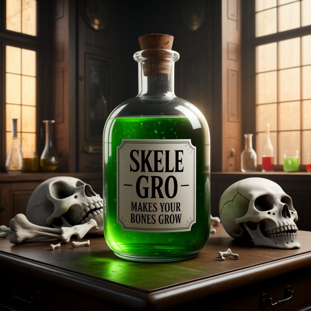 Vintage Laboratory Potion for Bone Growth