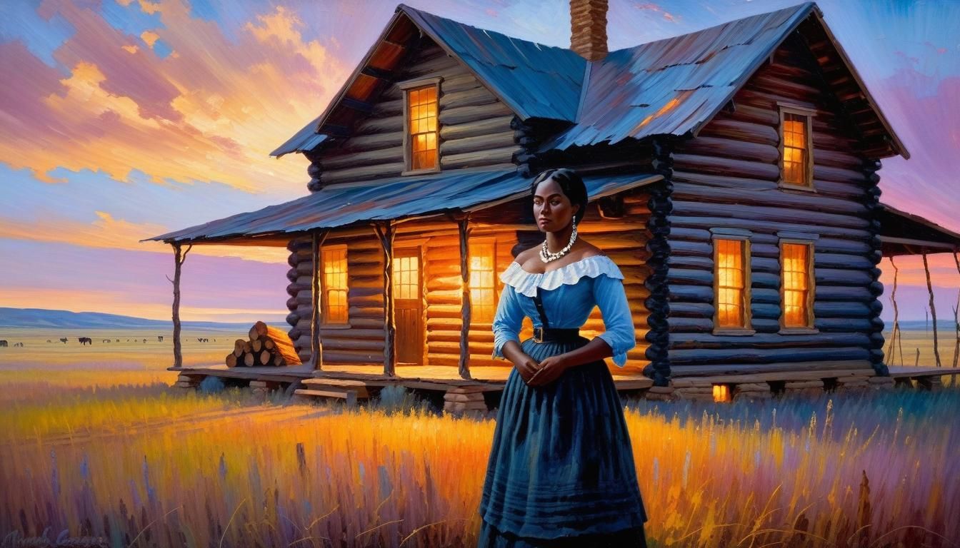 Woman at Her Home in Impressionistic Style