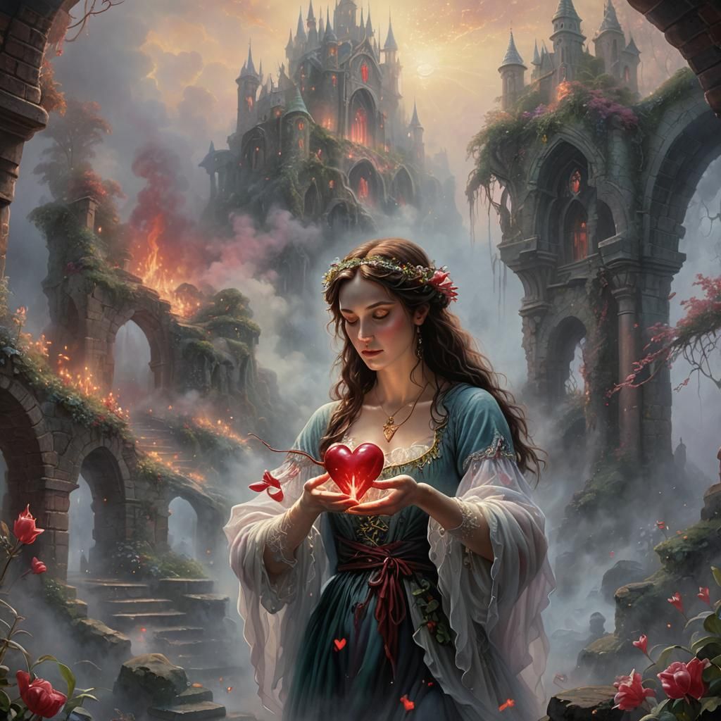 Bleeding Heart in Hell: Ethereal Fantasy Art