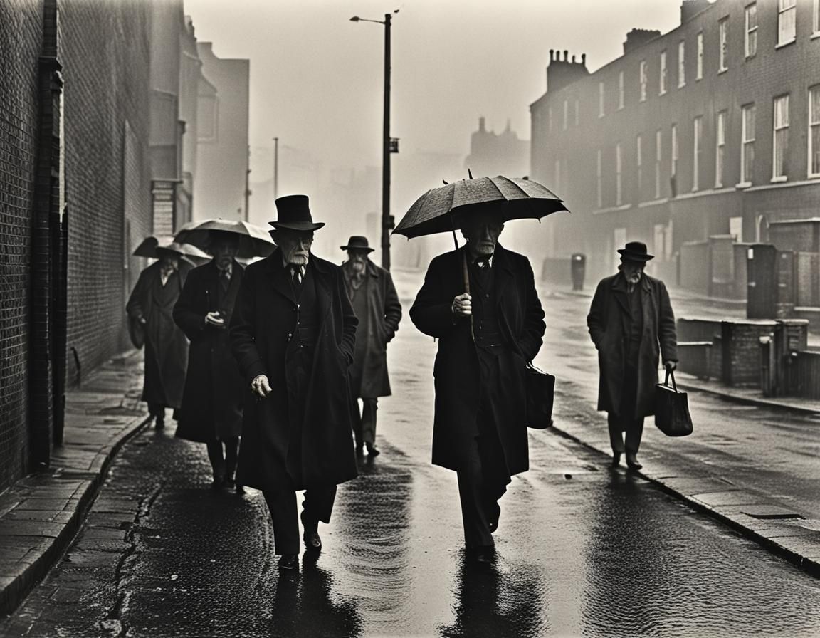 Gritty East London Street Scene in Monochrome