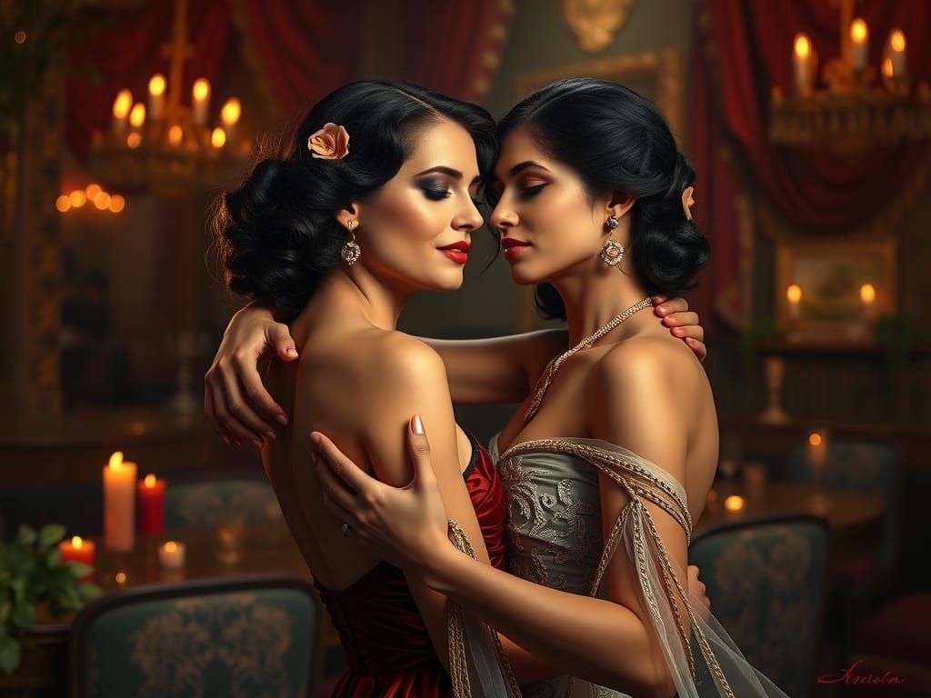 Tango Ladies in Warm Embrace, 1920s Argentina