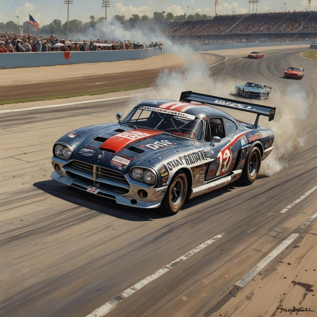 1962 Dodge Viper NASCAR Racer: Sinister Digital Art