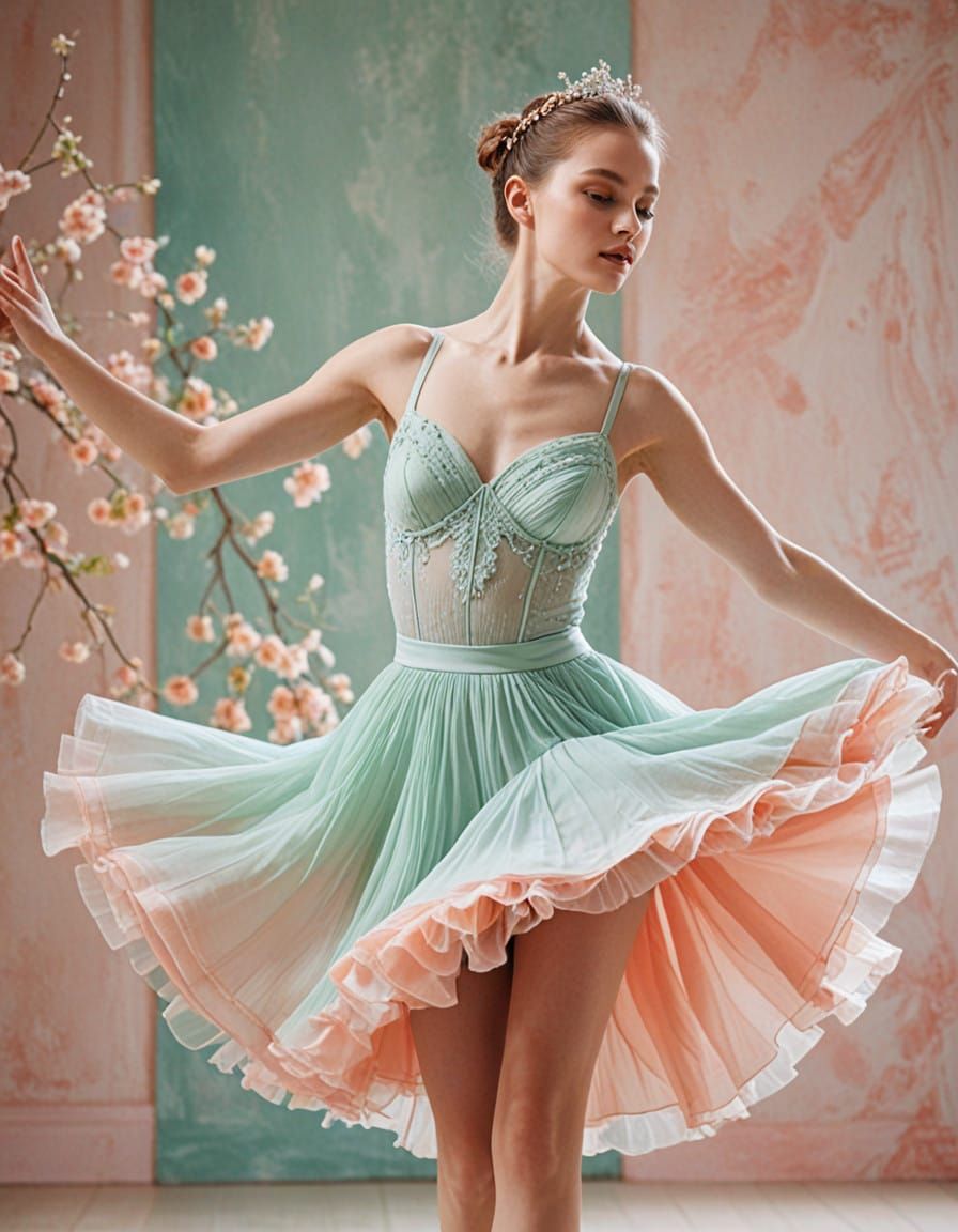 Ballerina in Impressionistic Light Dance