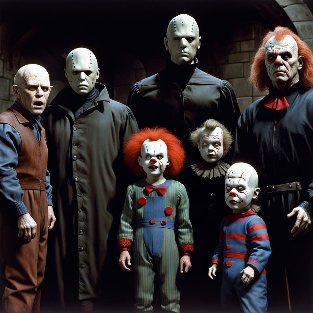 Horror Icons: Matte Painting of Classic Villains