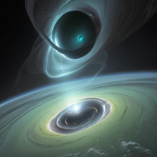 Black Hole Siphoning Star Energy: Ultra Realistic Render