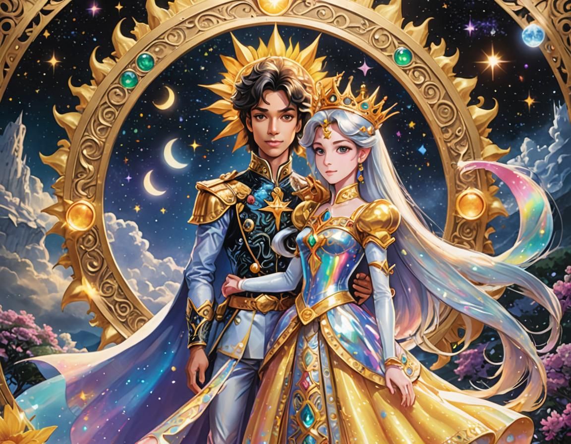 Holographic Prince Sun and Princess Moon
