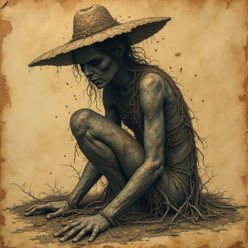 Witch on Parchment, Evoking Decay and Ruin