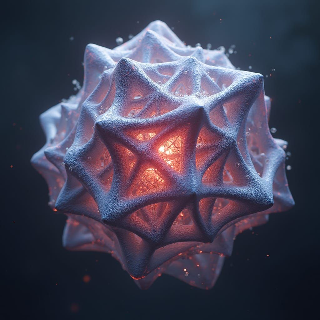 Cyberpunk Geometry in Radiant Digital Space