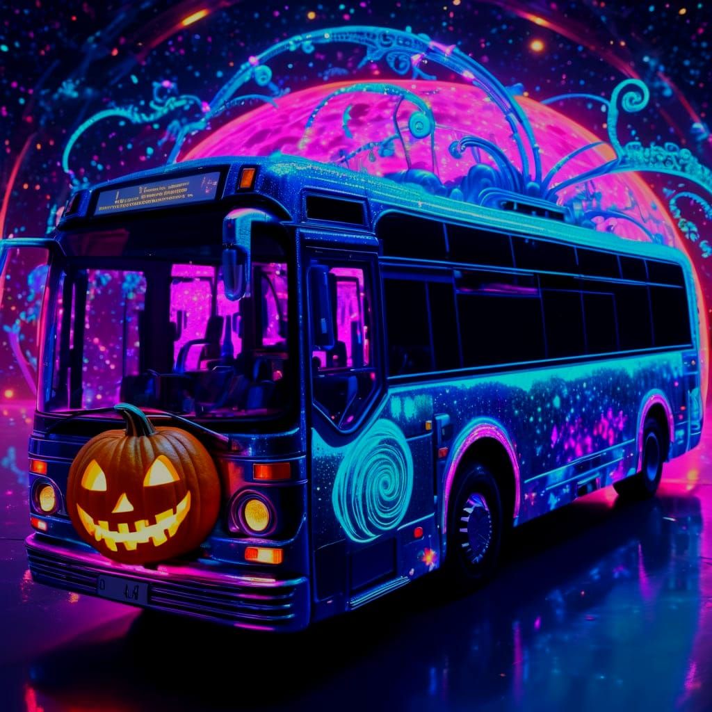 Psychedelic Laser Art: Cinderella's Coach in Deep Space