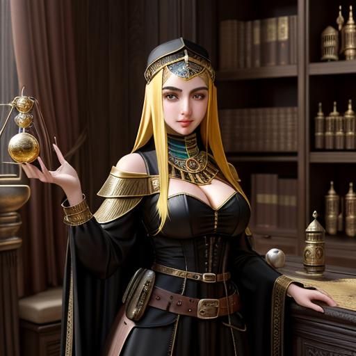 Steampunk Alchemist in Victorian Setting