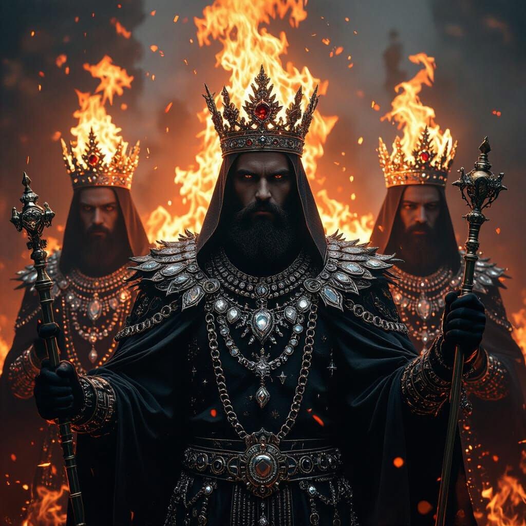 Diamond Royals Ablaze: Phoenix Kings in Digital Art