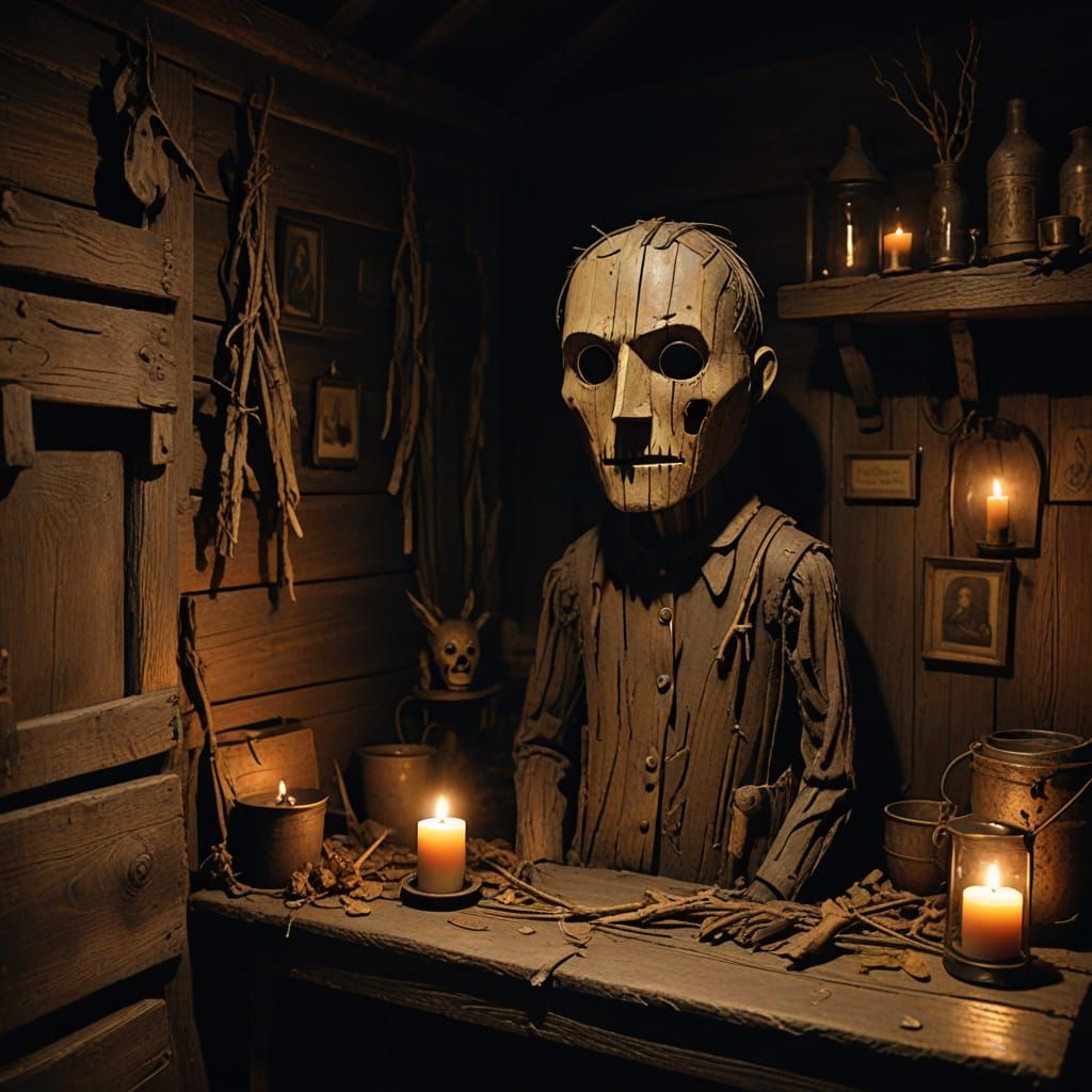 Disturbing Folk Art in Naive Style