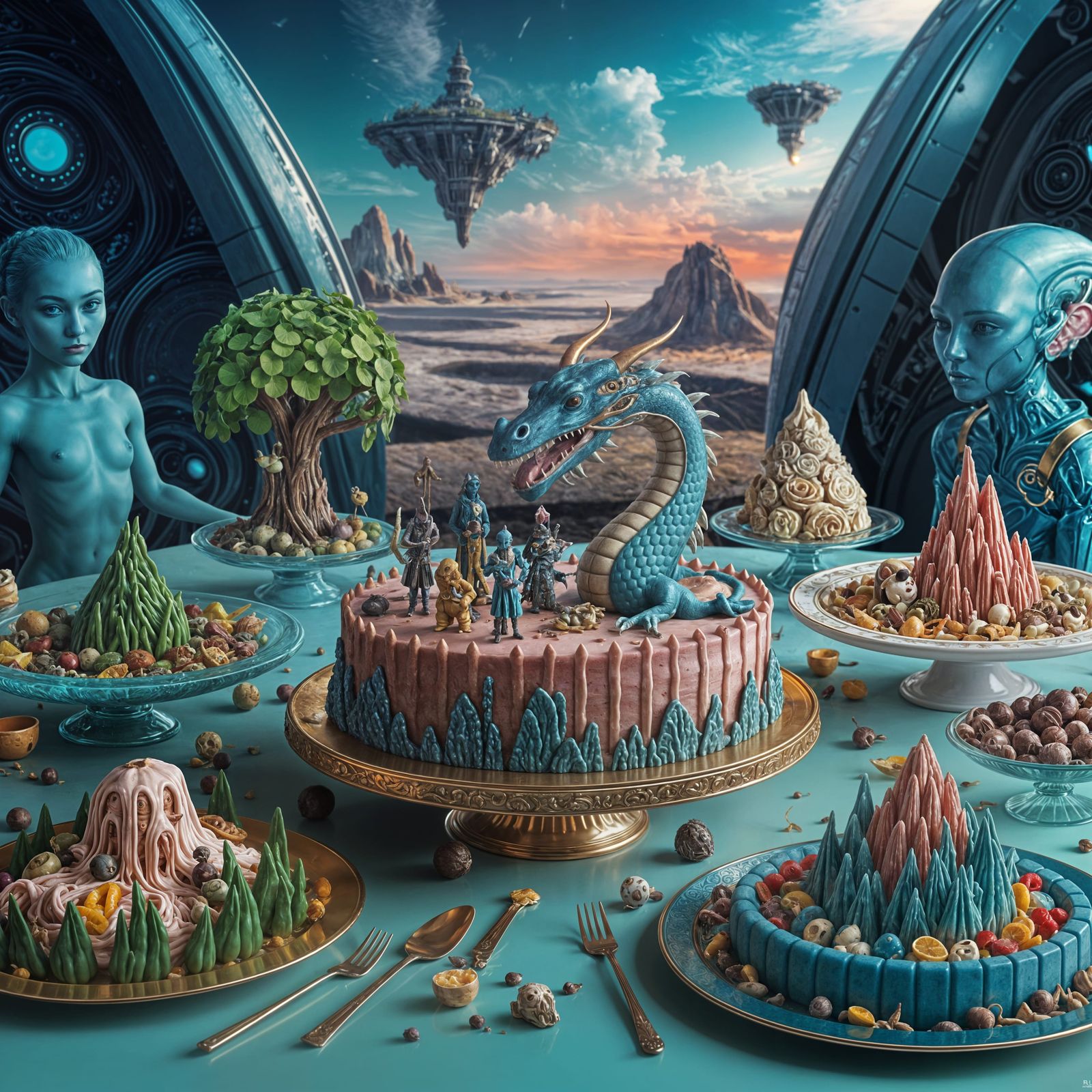 Bizarre Feast in Alien World
