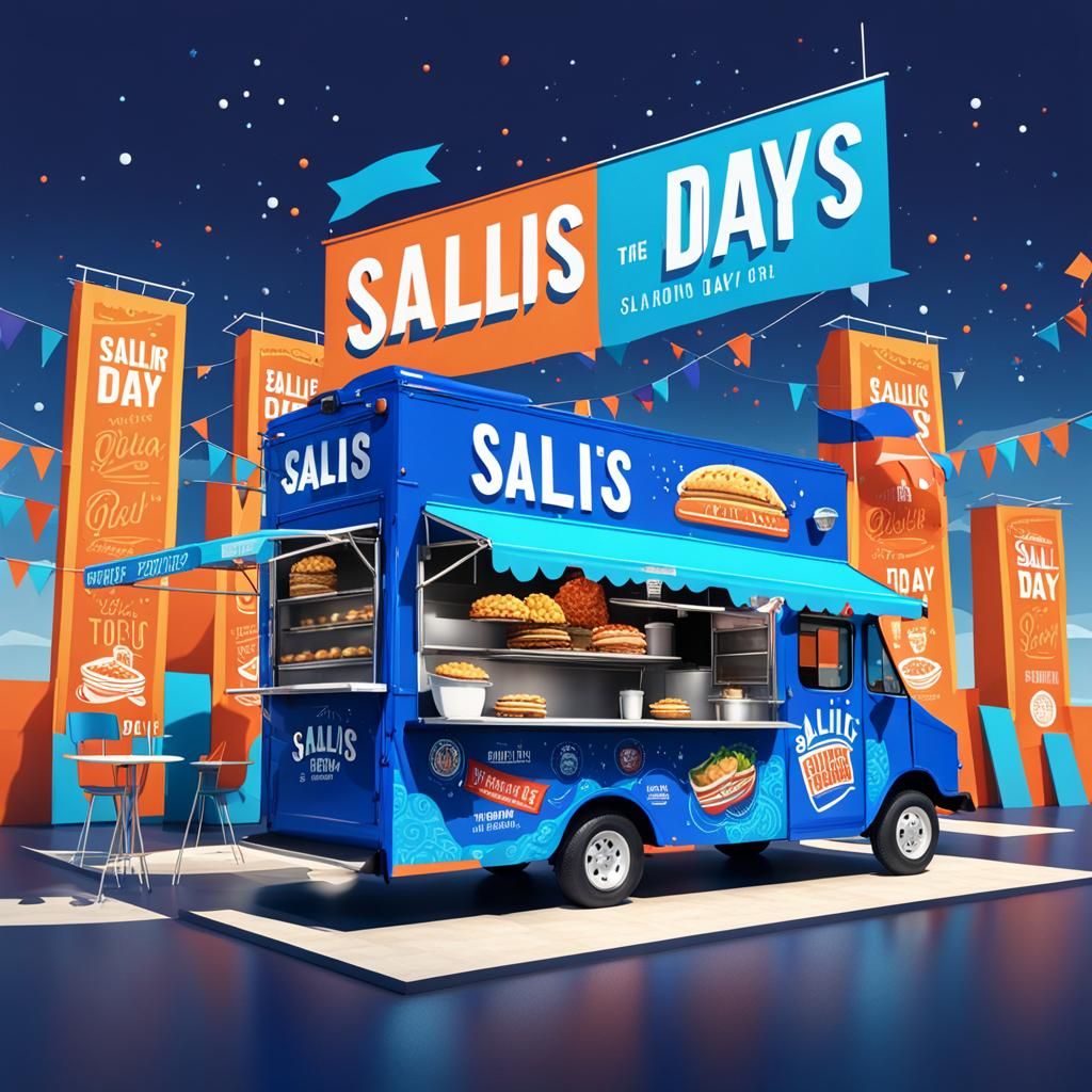 3D Food Truck with Sallis Day Signage